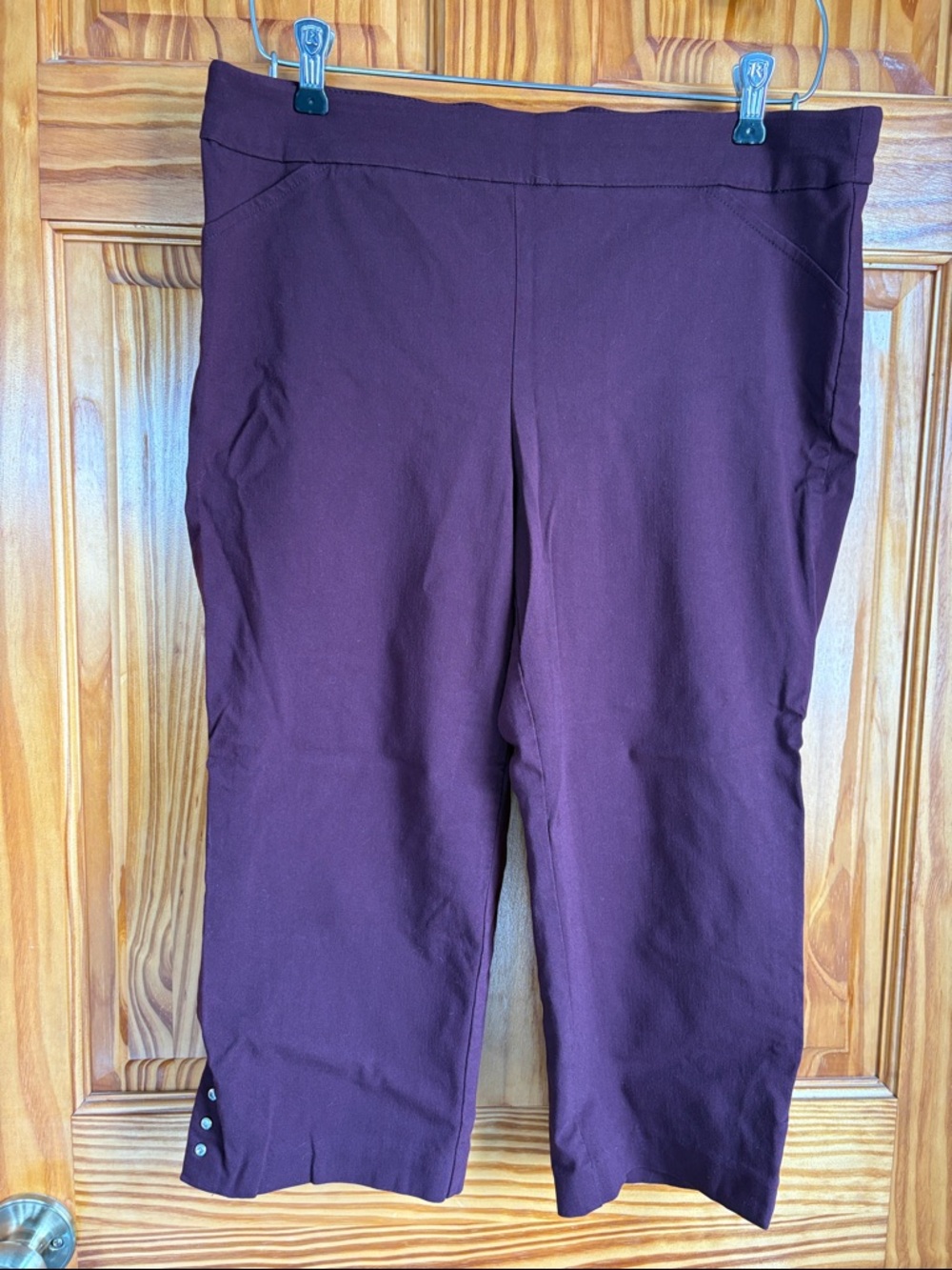 Counterparts Wine-Colored Stretch Pants